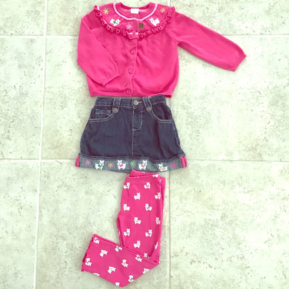 Pink Gymboree Scotty dogs outfit